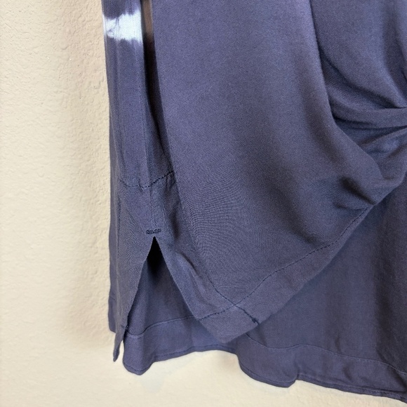 NWT A.n.a (A New Approach) Deep Purple/White Tye Dye Sleeveless Collared Top - Picture 5 of 12